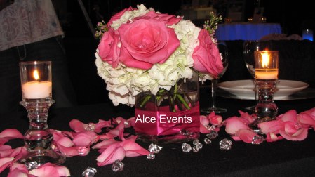 Rose and Hydrangea Centerpiece for Weddings